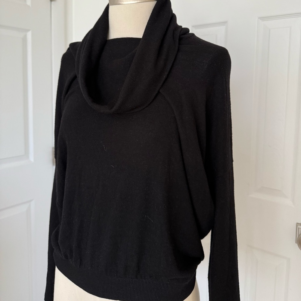 Z Supply Elegant Black Cowl Neck Sweater